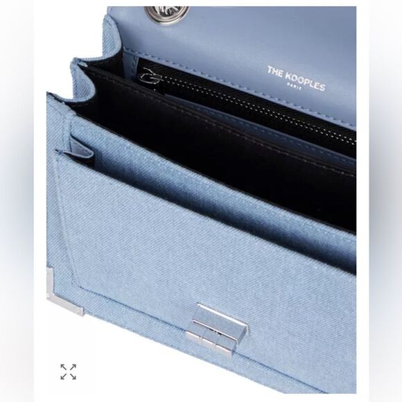 The Kooples Emily blue denim chain bagl NWT - Picture 5 of 9